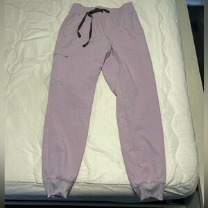 Figs high waisted jogger scrub bottoms size Med lavender color